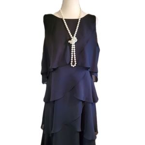 PEARL NECKLACE 22"L KNOTTED BETWEEN EACH FAUX SOFT WHITE PEARL